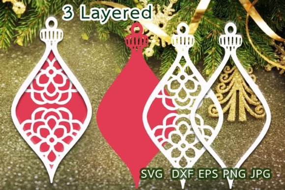 3D SVG Christmas Ornament V3: A Visual Asset for Holiday Content