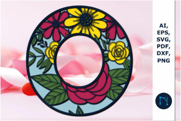 3D SVG Floral Alphabet O: A Versatile Shape for Digital Sellers
