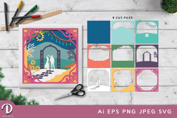 Beautiful Romantic Dancing Couple 3D SVG for Wedding & Lifestyle Editorial Design