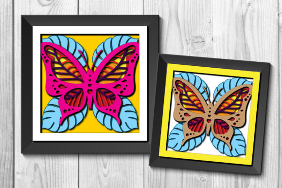 Butterfly with Tropical Leaves 3D SVG Review