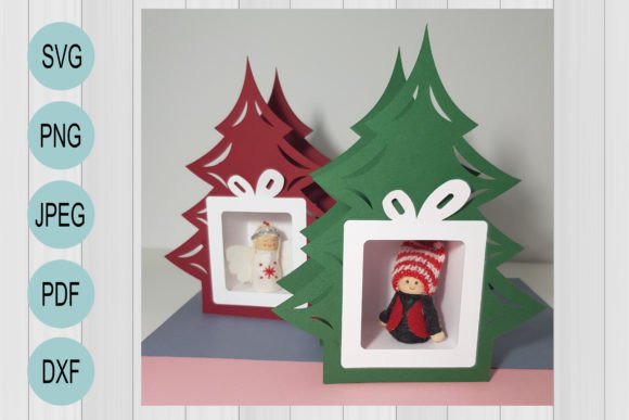 Christmas Tree Gift Box 3D SVG Template for Festive Branding