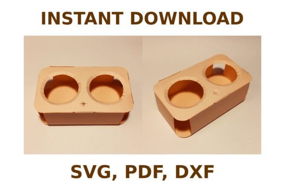 Cup Holder Template: A 3D SVG Design for Creative Sellers