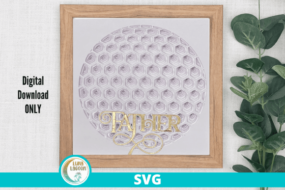 Father Golf Ball 3D SVG for Shadow Boxes & Handmade Crafts