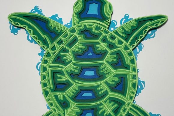 Layered Turtle: A 3D SVG Animal Design for Modern Branding and Content Marketing