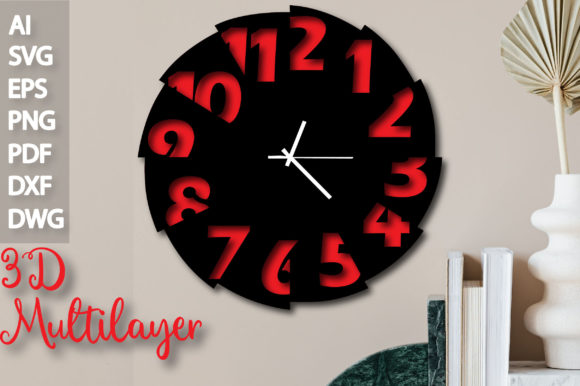 Multilayer Unique Clock 3D SVG Design Review